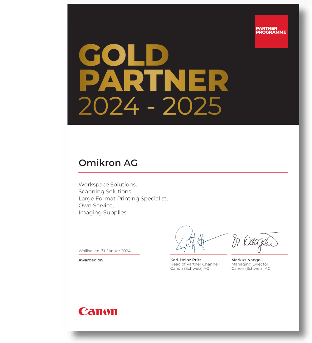 Omikron AG Canon Partner 2024-2025